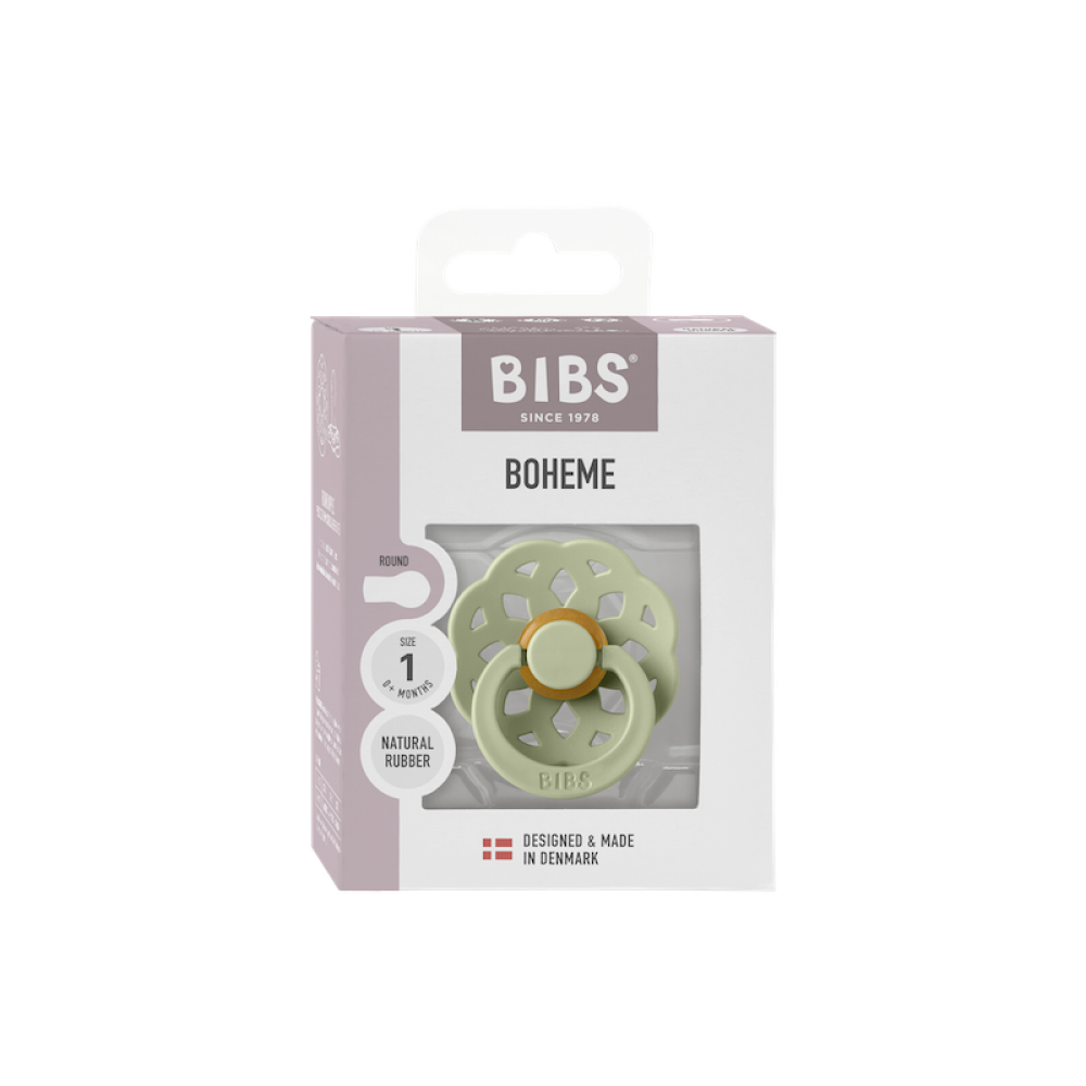 1 бр. Биберон BIBS Boheme, Sage, 6-18 месеца