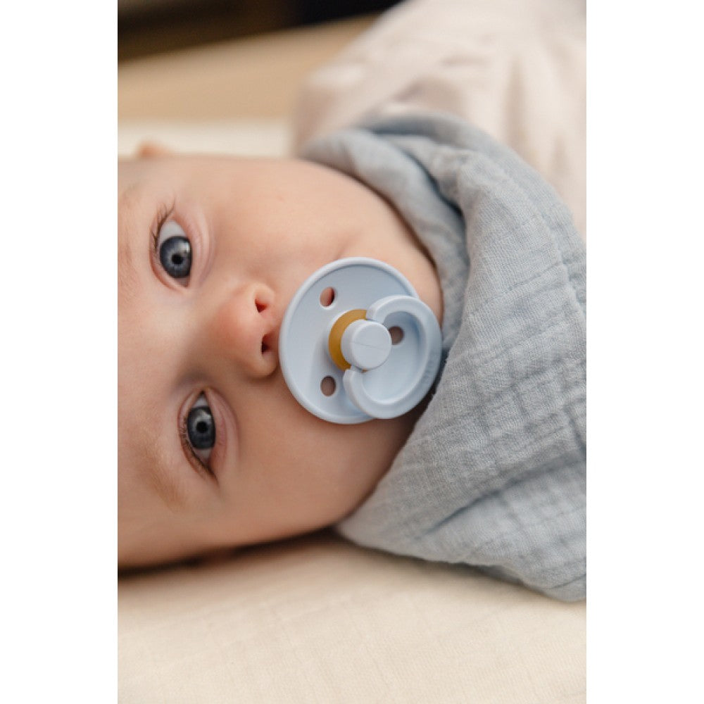 2 бр. Биберони BIBS COLOUR, Iron/Baby Blue, 18+ месеца