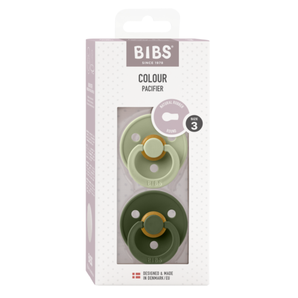 2 бр. Биберони BIBS COLOUR Sage/Hunter Green, 18+ месеца