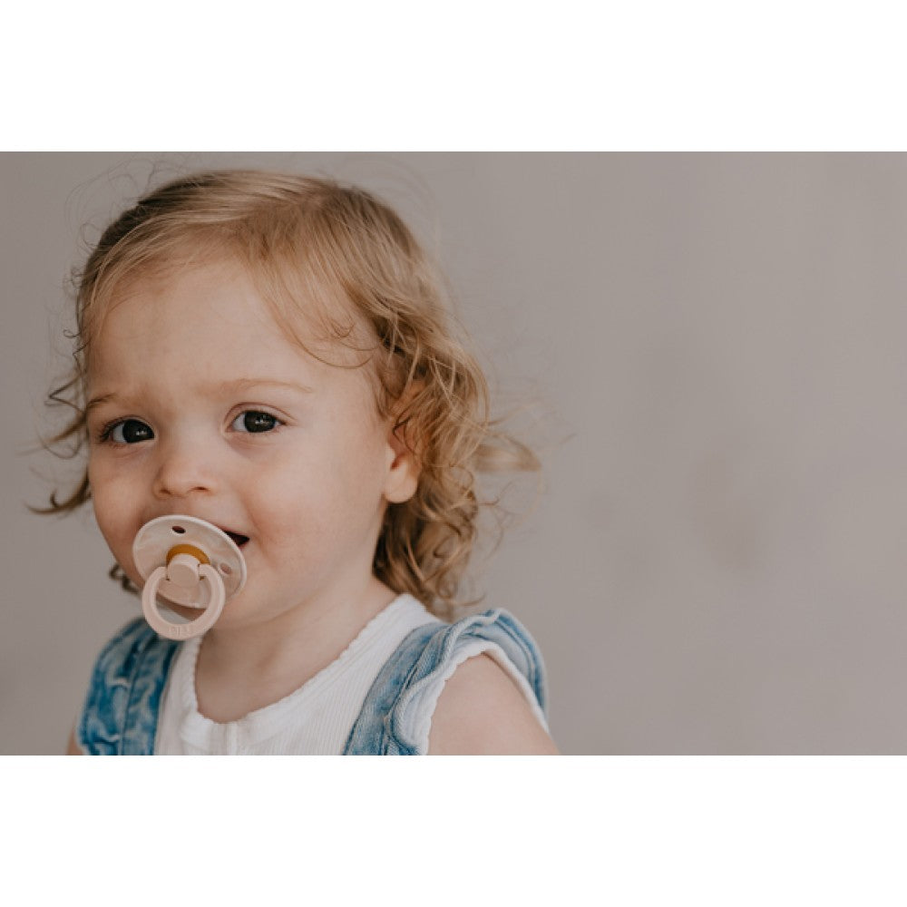 2 бр. Биберони BIBS COLOUR, Ivory/Blush, 18+ месеца