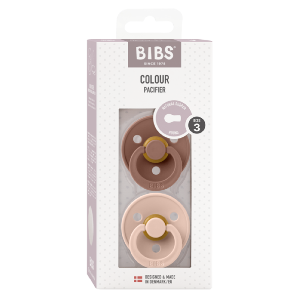 2 бр. Биберони BIBS COLOUR, Woodchuck/Blush, 18+ месеца