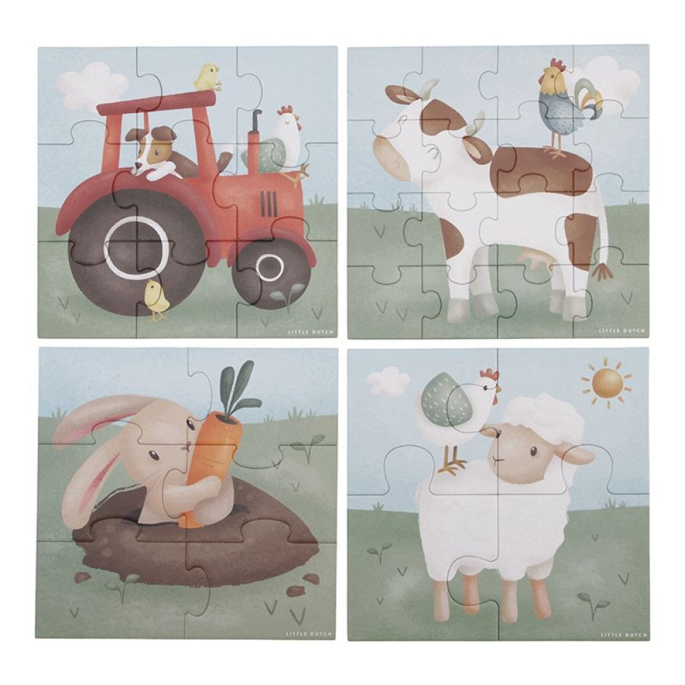4 в 1 Пъзел Little Farm Little Dutch