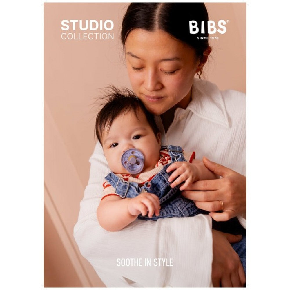2 бр. Биберони BIBS Studio COLOUR Jasmine, Fossil Grey Mix, 6-18 месеца