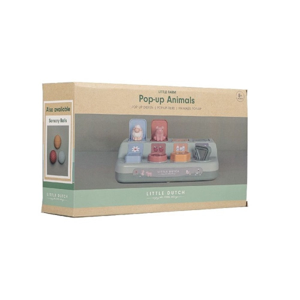Занимателна Бебешка Играчка Pop-up Animals Little Farm Little Dutch