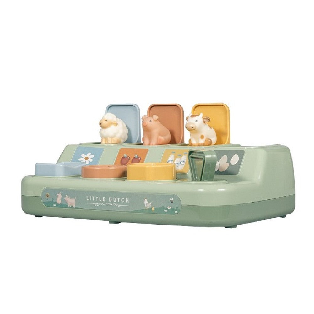 Занимателна Бебешка Играчка Pop-up Animals Little Farm Little Dutch