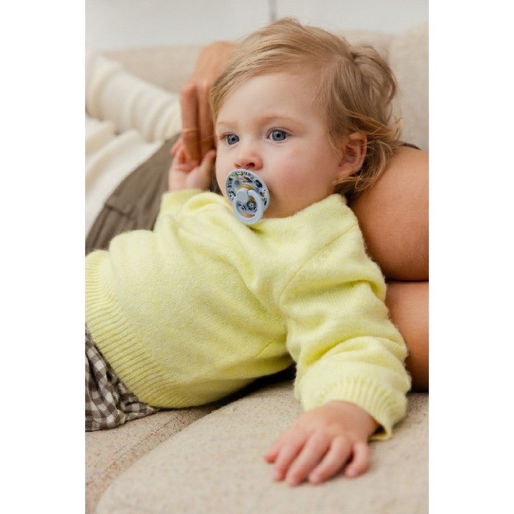 2 бр. Биберони BIBS Liberty COLOUR Bobo Dusty Blue, 0-6 месеца