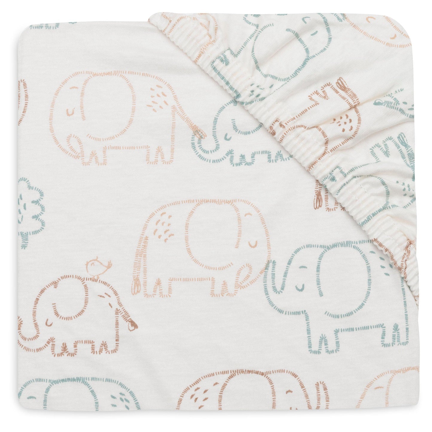 Детски Чаршаф с Ластик 60х120см Jollein Elephant Tales