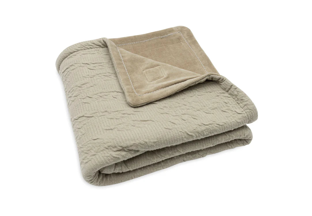 Одеяло Jollein 75x100cm Soft Waves - Olive Green/Velvet