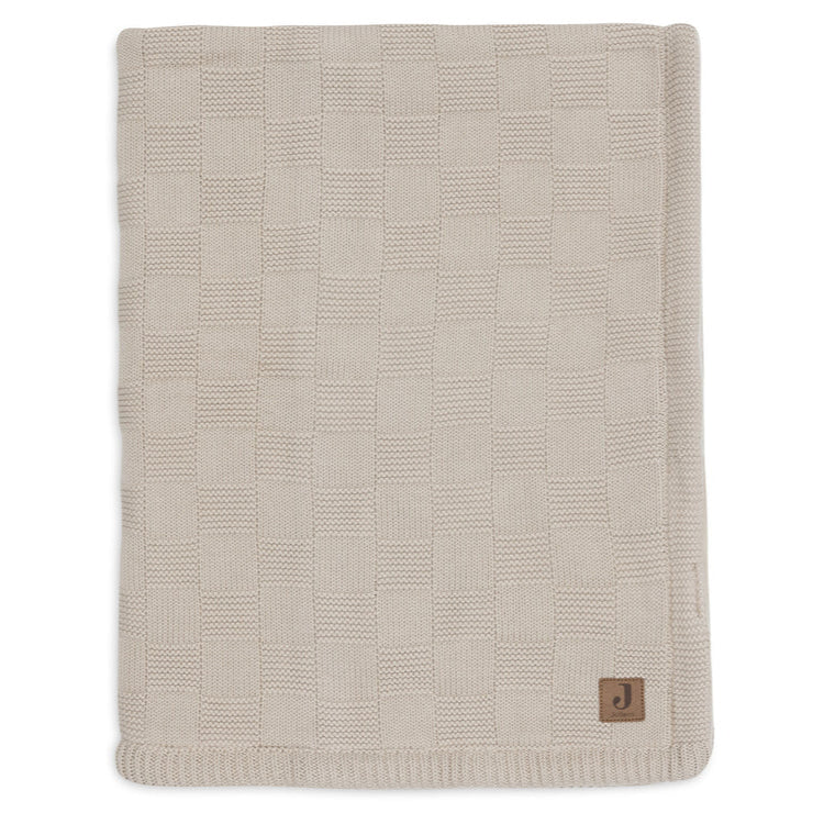 Одеяло Jollein 75x100cm Box Knit Warm Sand/Velvet - GOTS