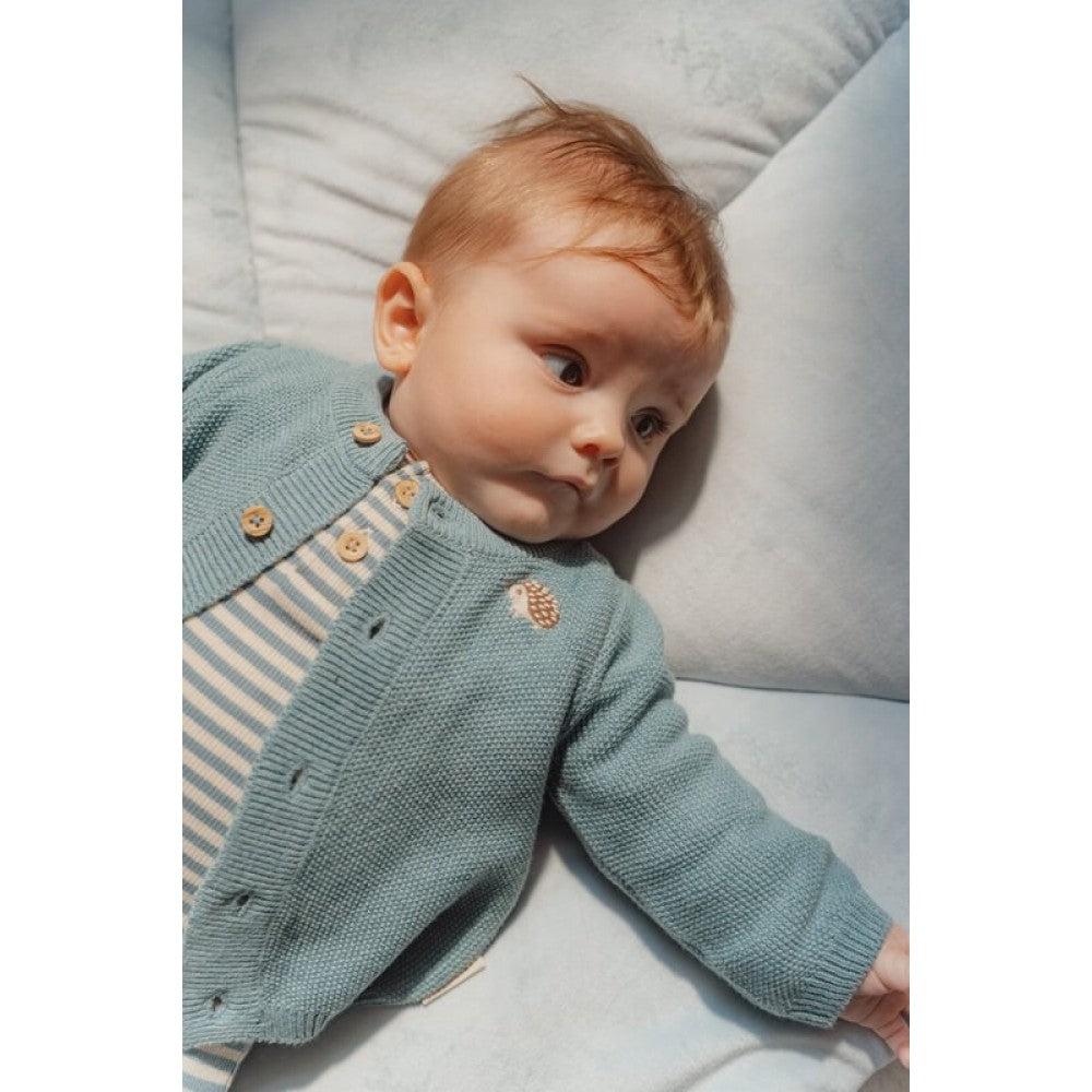 Бебешка Плетена Жилетка Baby Blue Little Dutch
