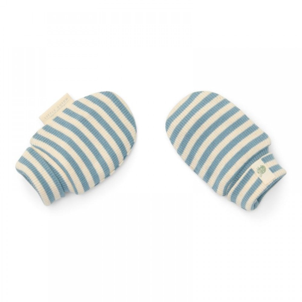 Бебешки Ръкавички за Новородено на Райета Stone Blue