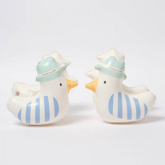 Детски Плувки за Ръце SunnyLife Sid the Seagull Blue Stripe