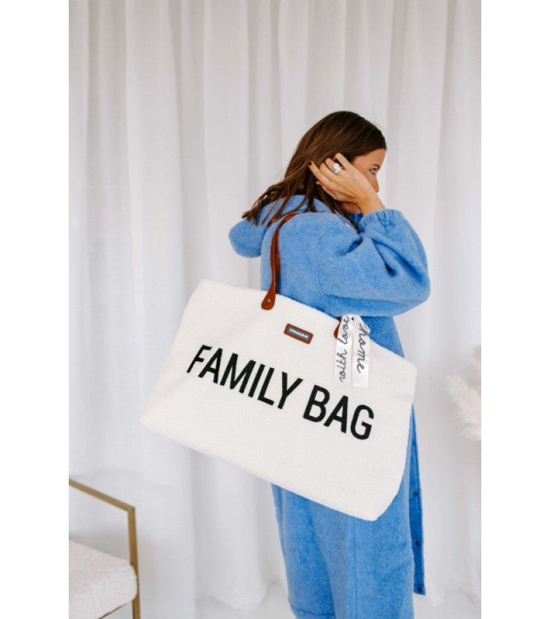 Чанта CHILDHOME Family Bag teddy ecru