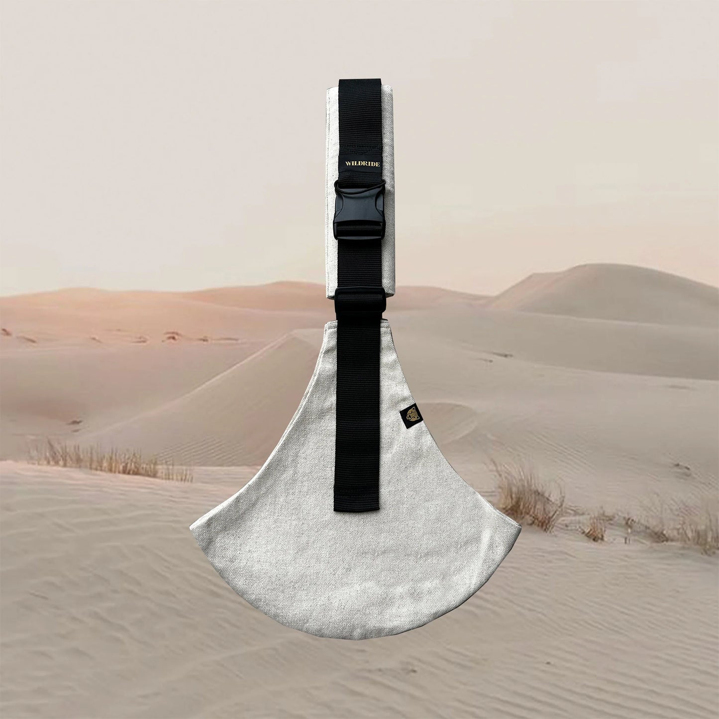 Ергономична раница - носилка за бебеносене от лен Wildride Sand