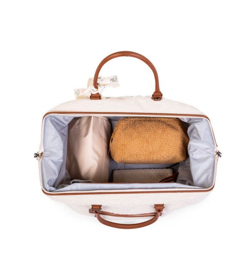 Голяма чанта CHILDHOME Mommy Bag Teddy White