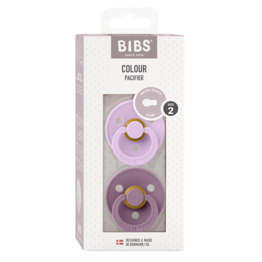 2 бр. Биберони BIBS COLOUR Violet Sky/Mauve 0-6 месеца