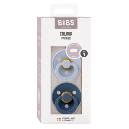 2 бр. Биберони BIBS COLOUR Dusty Blue/Steel Blue 6-18 месеца