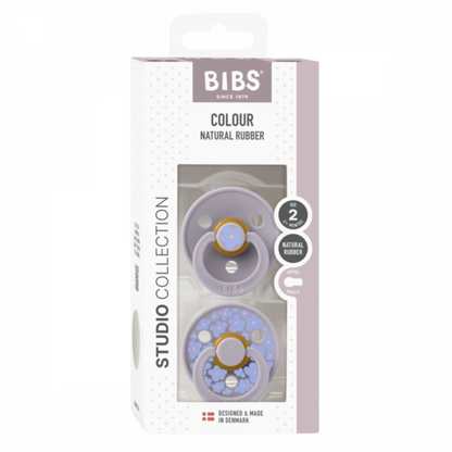 2 бр. Биберони BIBS Studio COLOUR Jasmine, Fossil Grey Mix, 6-18 месеца