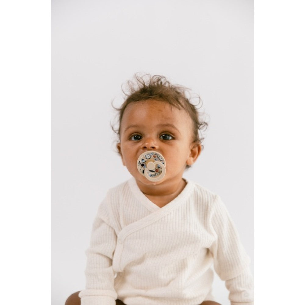 2 бр. Биберони BIBS Liberty COLOUR Bobo Ivory, 0-6 месеца