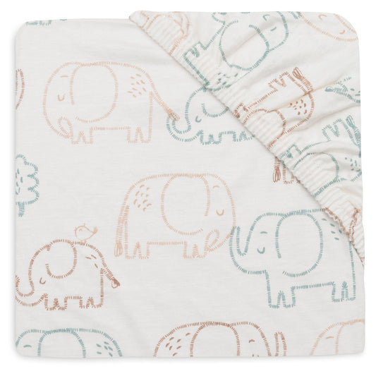 Детски Чаршаф с Ластик 60х120см Jollein Elephant Tales