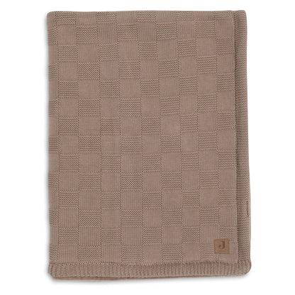 Одеяло Jollein 75x100cm Box Knit Milky Coffee/Velvet - GOTS