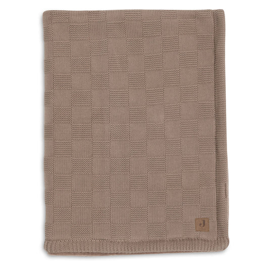 Одеяло Jollein 75x100cm Box Knit Milky Coffee/Velvet - GOTS