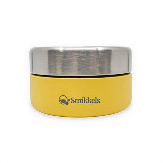 Метална кутия за плодове и снак Smikkels 280мл Yellow