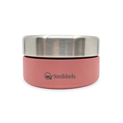 Метална кутия за плодове и снак Smikkels 280мл Pink